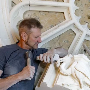 Philippe - a Master Sculptor working on Notre Dame restoration